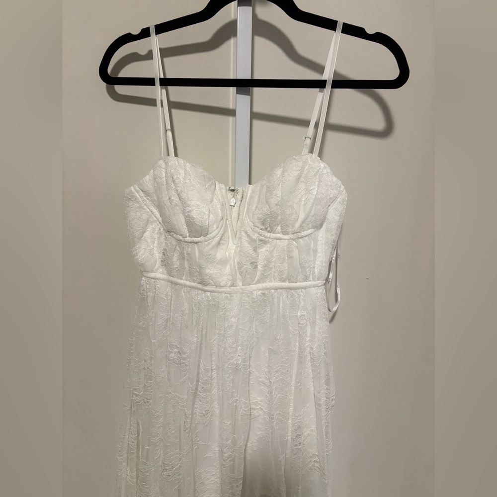 Lulu's White Lace Midi Dress - Picture 5 of 6
